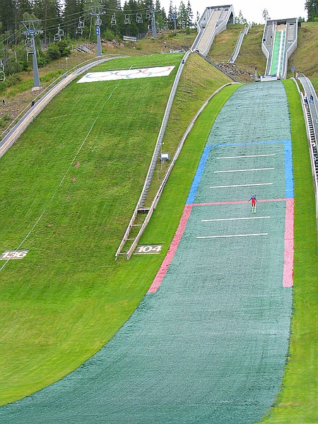 Ski jumping in summer!